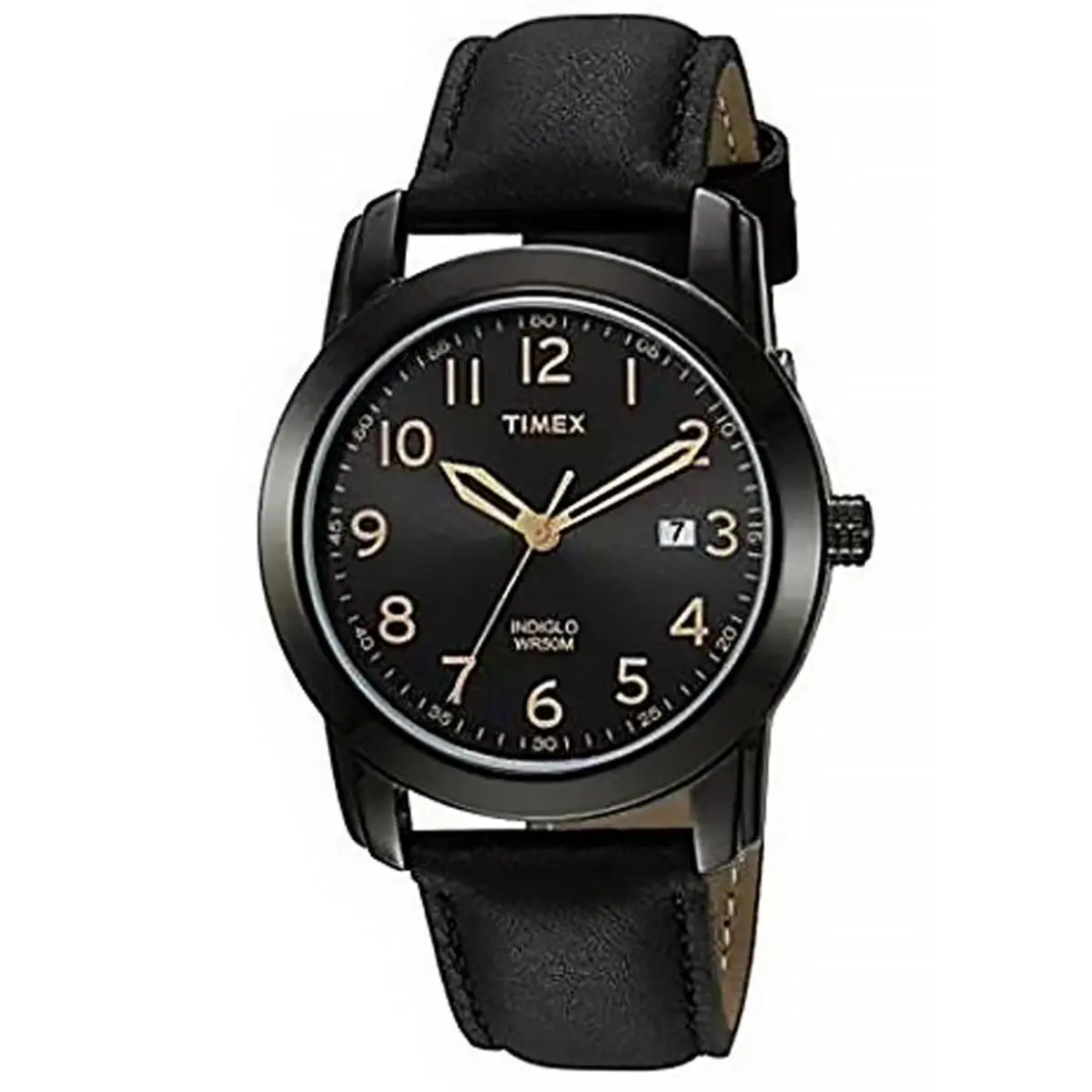 Timex TW2R29800 Men`s Analog Watch Black Leather Strap