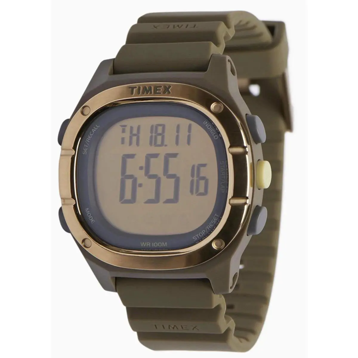 Timex TW5M36400 Command LT Sport Digital Chrono Watch Brown Resin Band