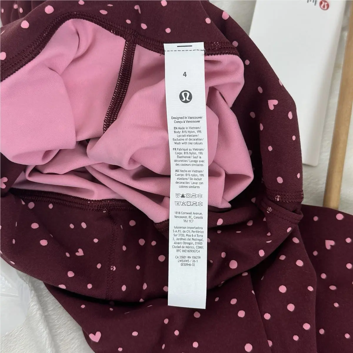 Lululemon clothing - Burgundy 9