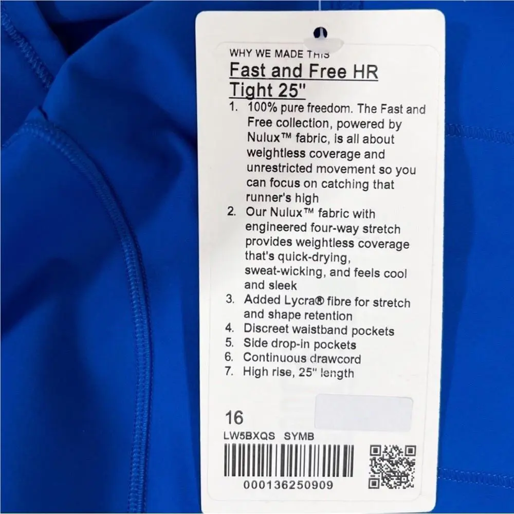 Lululemon clothing - Lululemon Fast & Free Tight - Blue 7