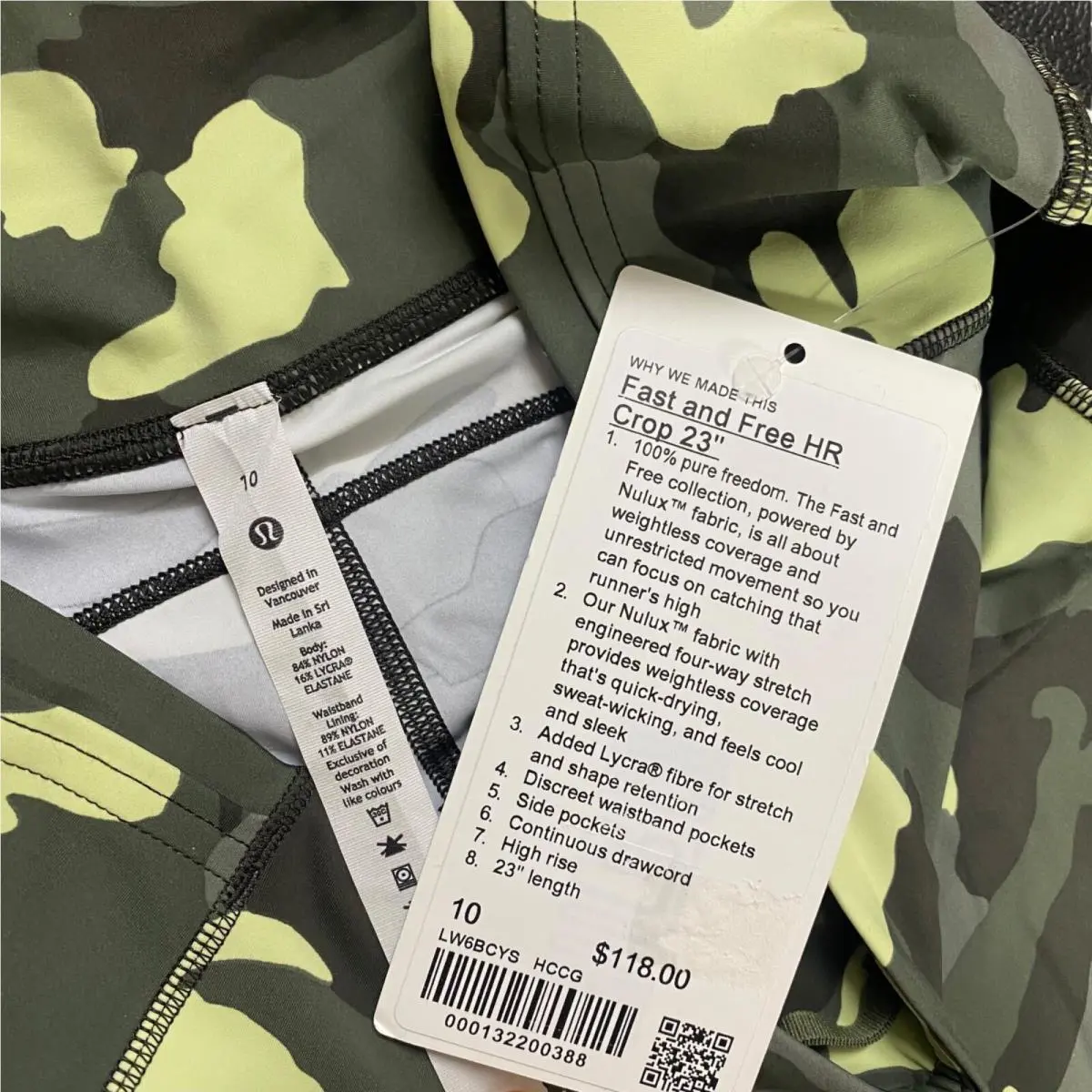Lululemon clothing - Lululemon Fast and Free High Rise Crop Tight - LW6BCYS/LW5BXRS - Camo Gren Multi 4