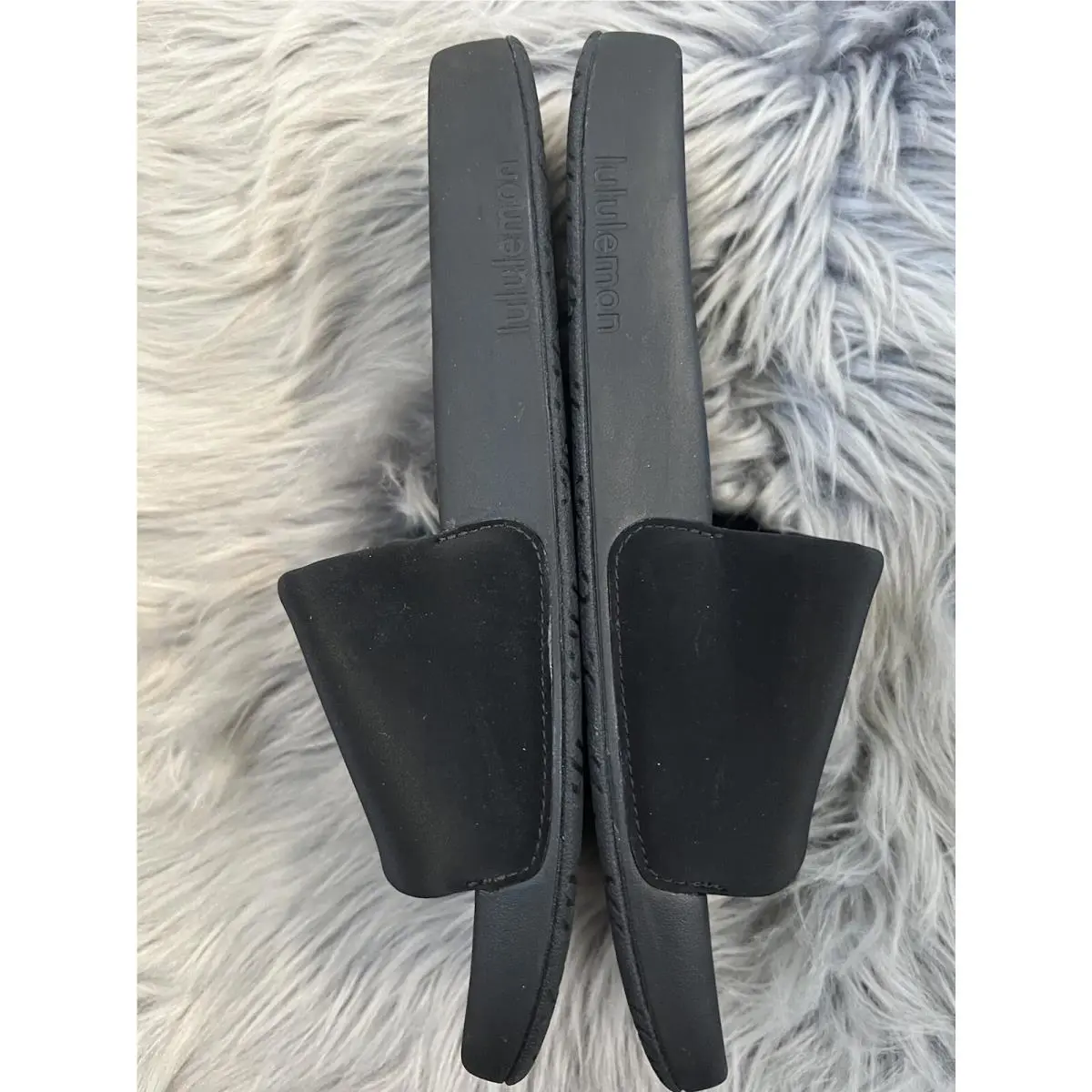 Lululemon shoes - NIB Lululemon Men’s Rest feel Slide Sandals Neoprene Logo 7 Men 9 - Black 1
