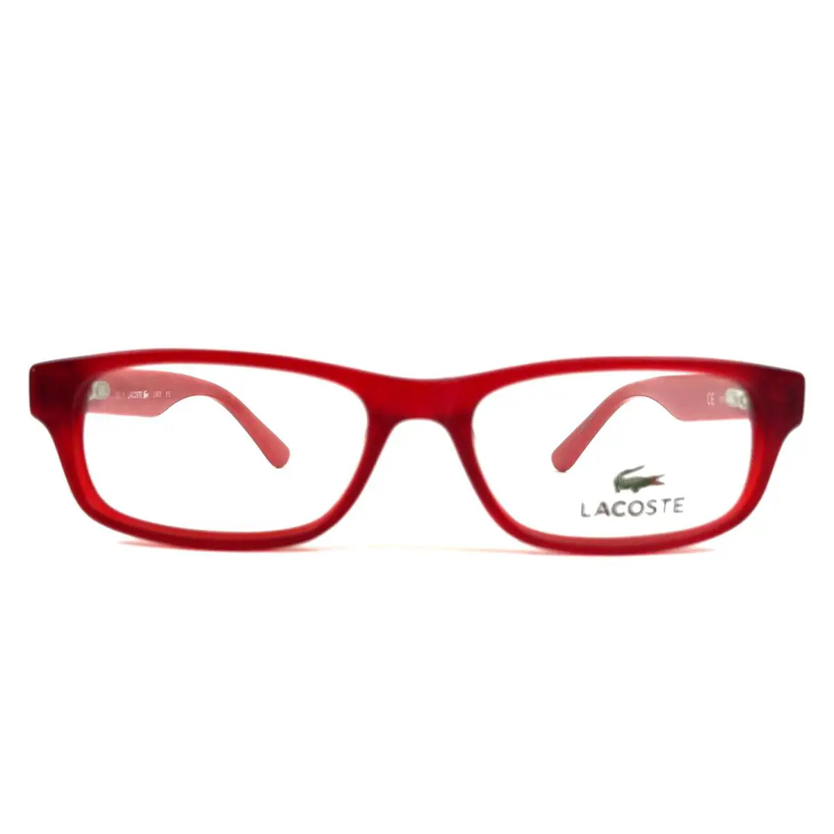 Lacoste Kids Eyeglasses Frames L3605 615 Red Rectangle Full Rim 45-14-130