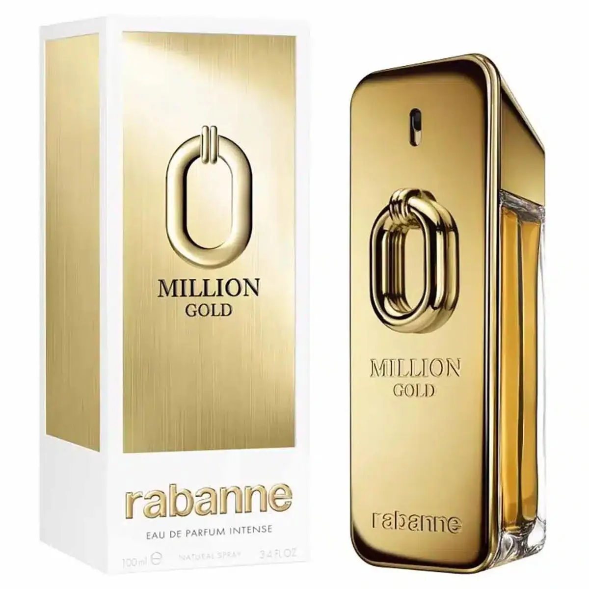 1 Million Gold Paco Rabanne 3.4 oz / 100 ml Eau De Parfum Intense Men Cologne
