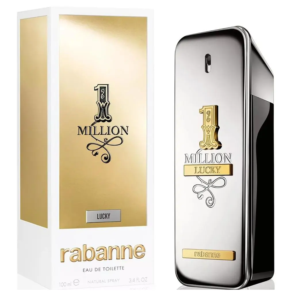 1 Million Lucky Paco Rabanne 3.4 oz / 100 ml Eau De Toilette Men Cologne Spray