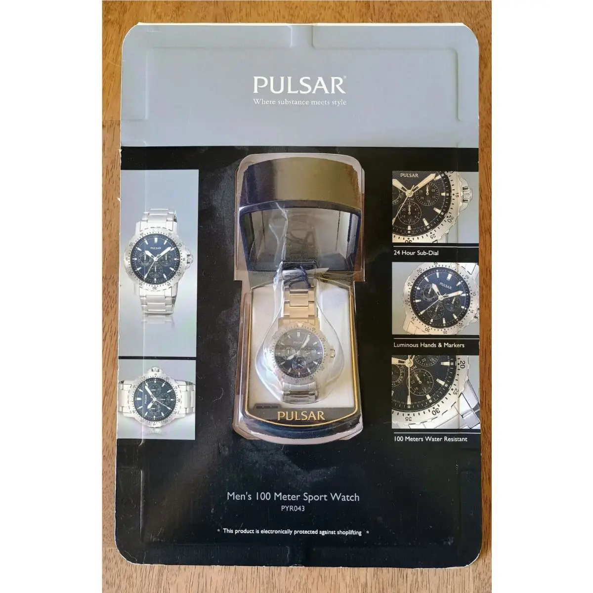 Pulsar Men`s 100 Meter Sport Watch PYR043 in Blister Pack