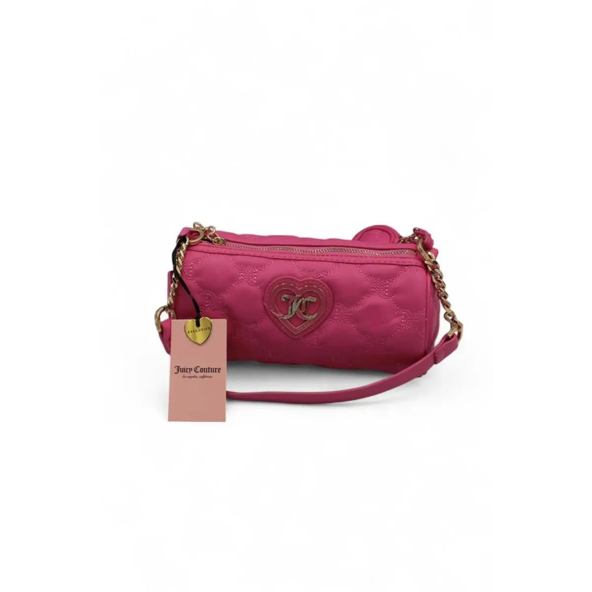 Juicy Couture Choose Juicy II Shoulder Barrel Bag with Mini Coin Barrel Pink