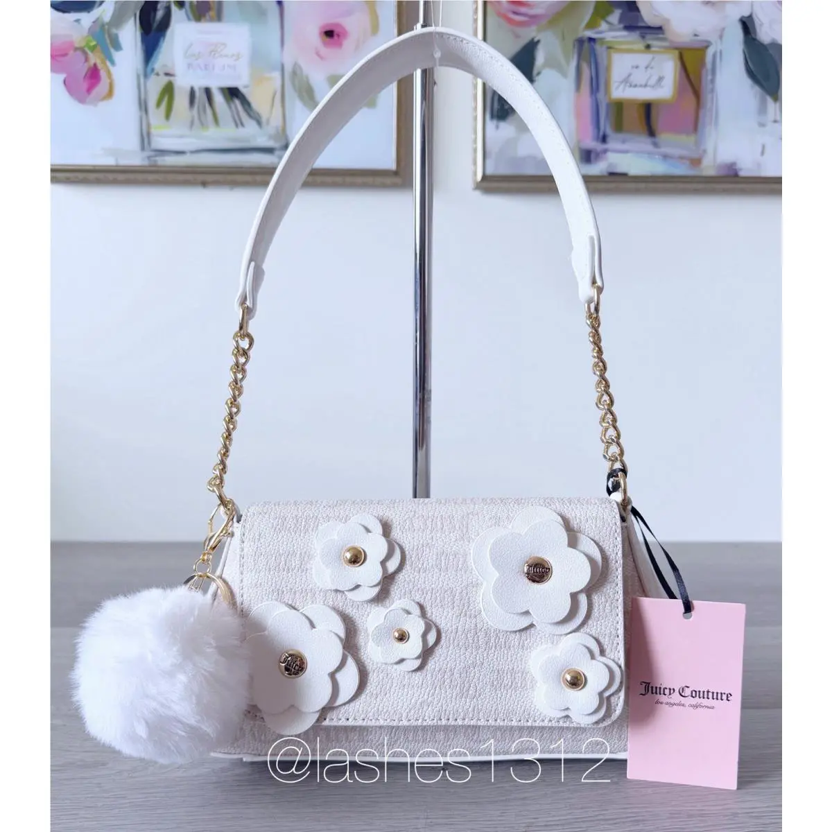 Juicy Couture Purse Juicy Bouquet Shoulder Bag - Cream Floral