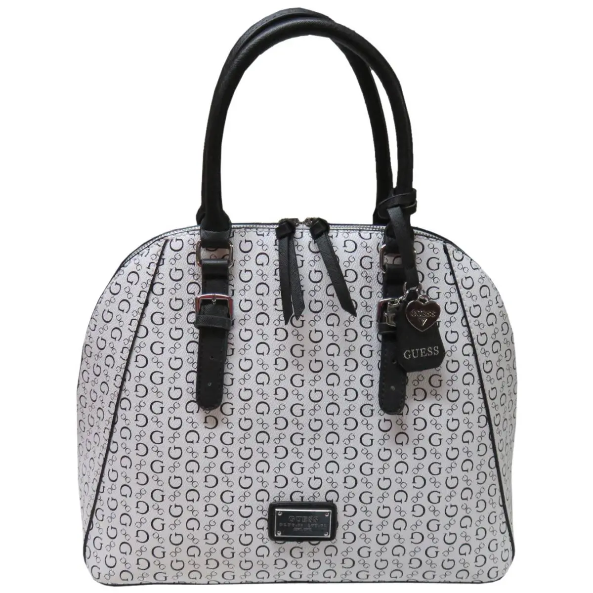Guess Lynwood Satchel Purse Handbag Bag Chalk