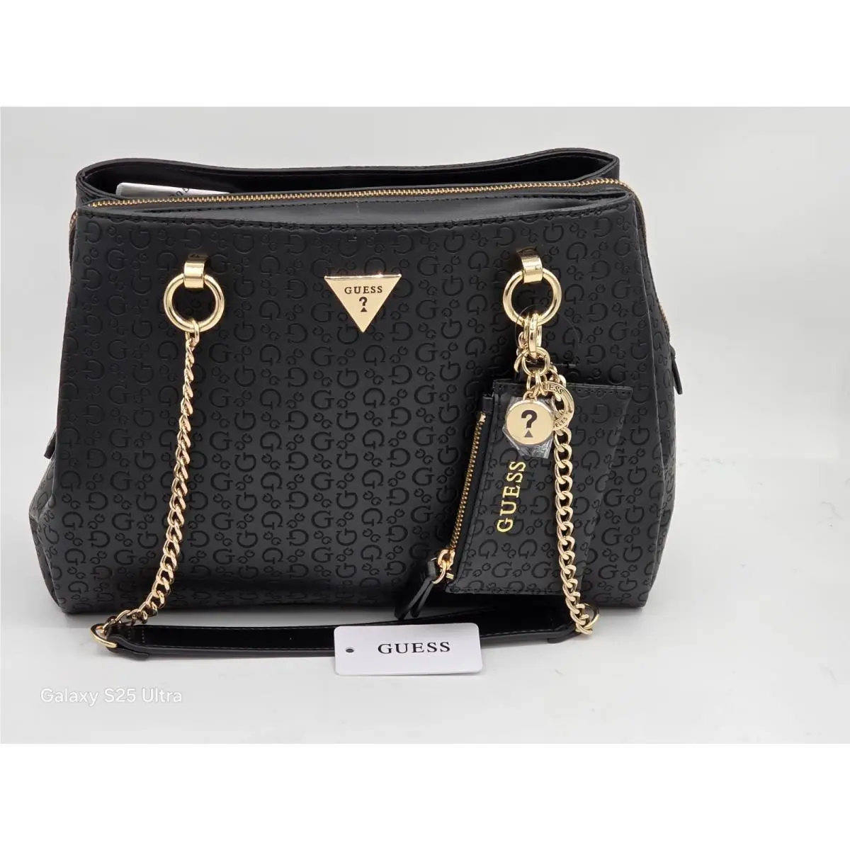 Guess Womens Haynesville SG941206 Double Handled Bag 9.5×12 Black
