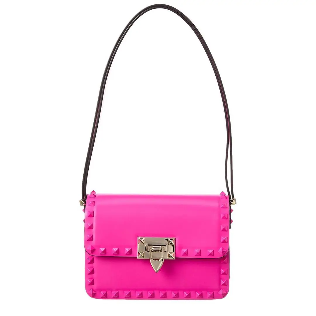 Valentino Rockstud Small Leather Shoulder Bag Women`s Pink