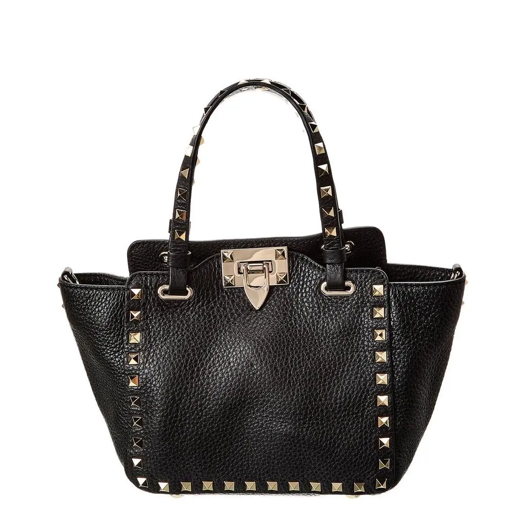 Valentino Rockstud Mini Grainy Leather Satchel Pre-loved Women`s