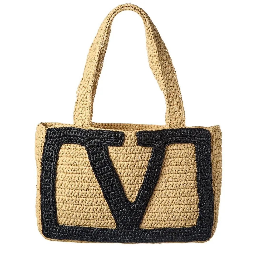 Valentino Viva Medium Raffia Tote Women`s Beige