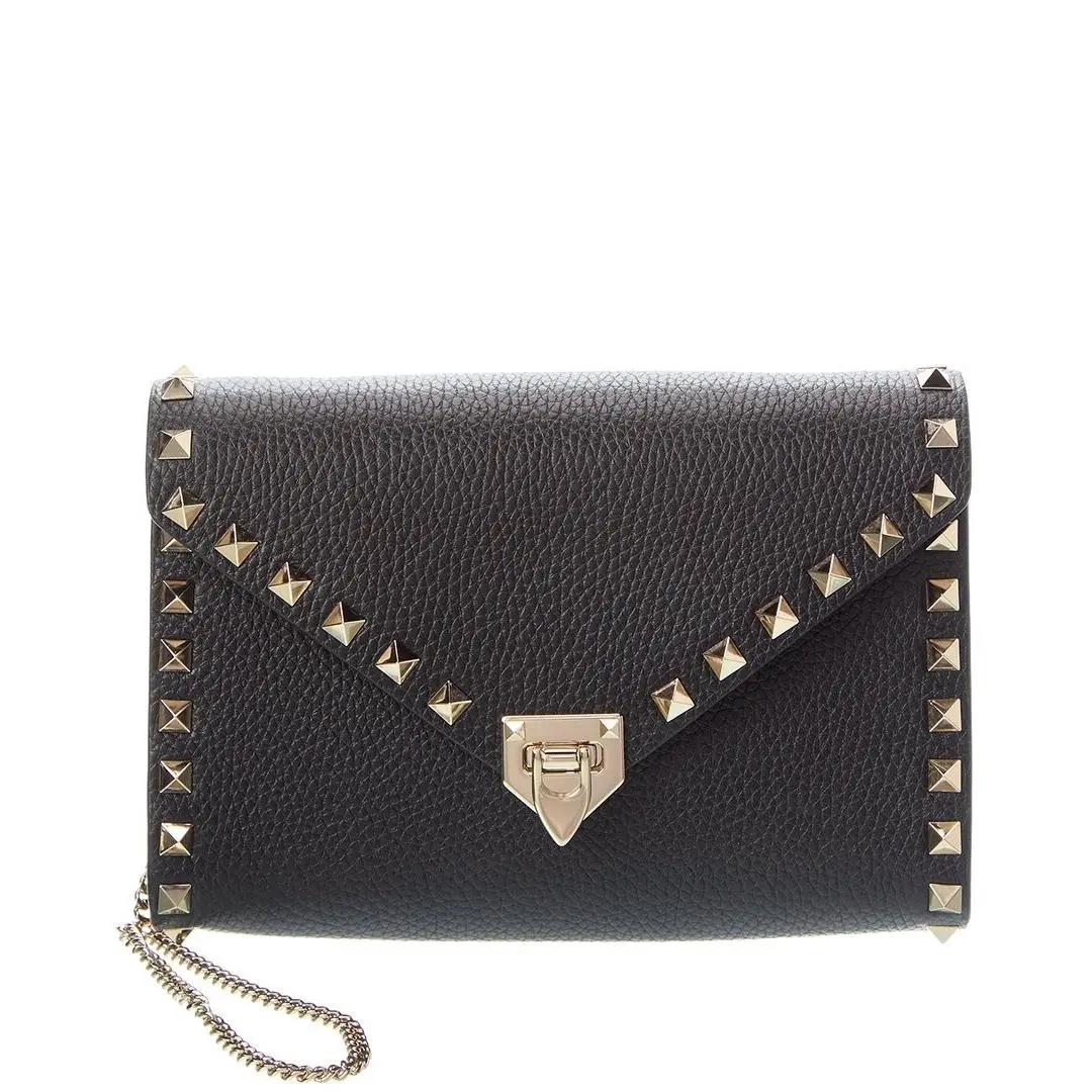 Valentino Rockstud Mini Grainy Leather Shoulder Bag Women`s Black