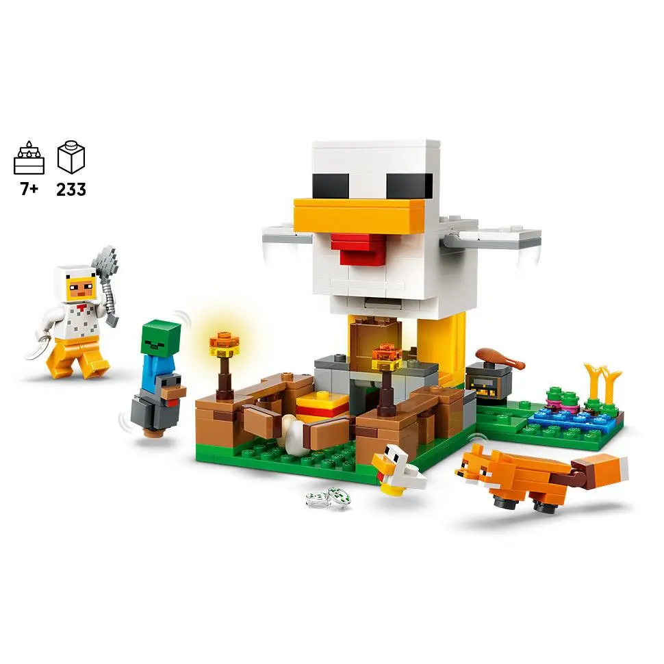 Lego Minecraft Chicken Farm 233 Pieces 21585