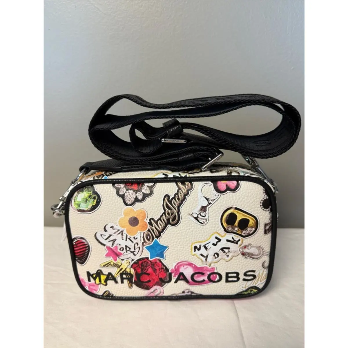 Marc Jacobs Sticker Camera Bag Bold Flash Leather Crossbody