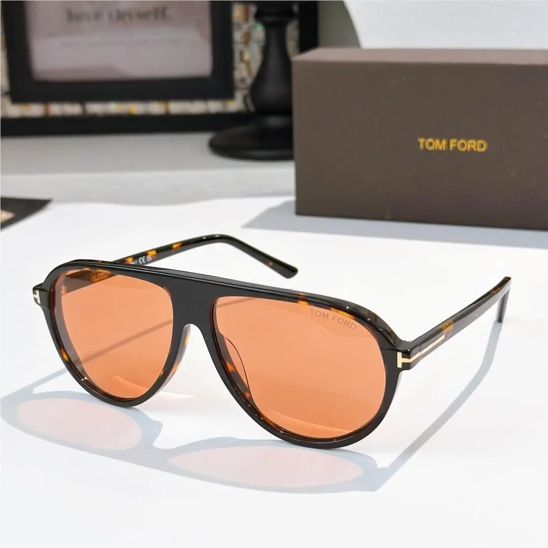 Tom Ford Marcus Sunglasses TF1023 48N Havana/orange 58-15-145mm with Case