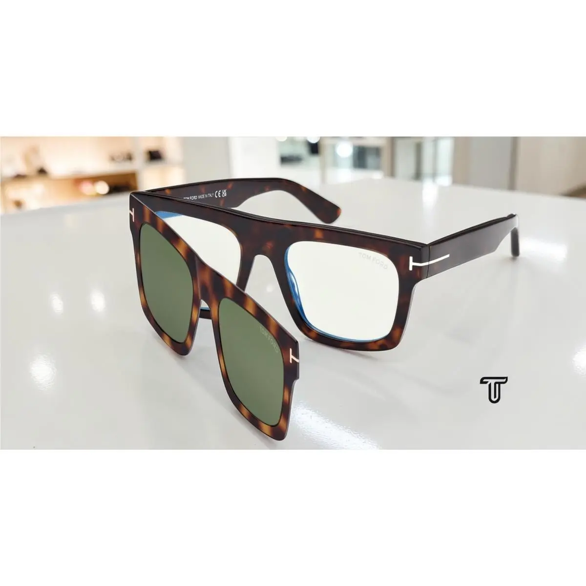 Tom Ford FT6068 B 052 BB Dark Havana 53 mm Men`s Eyeglasses