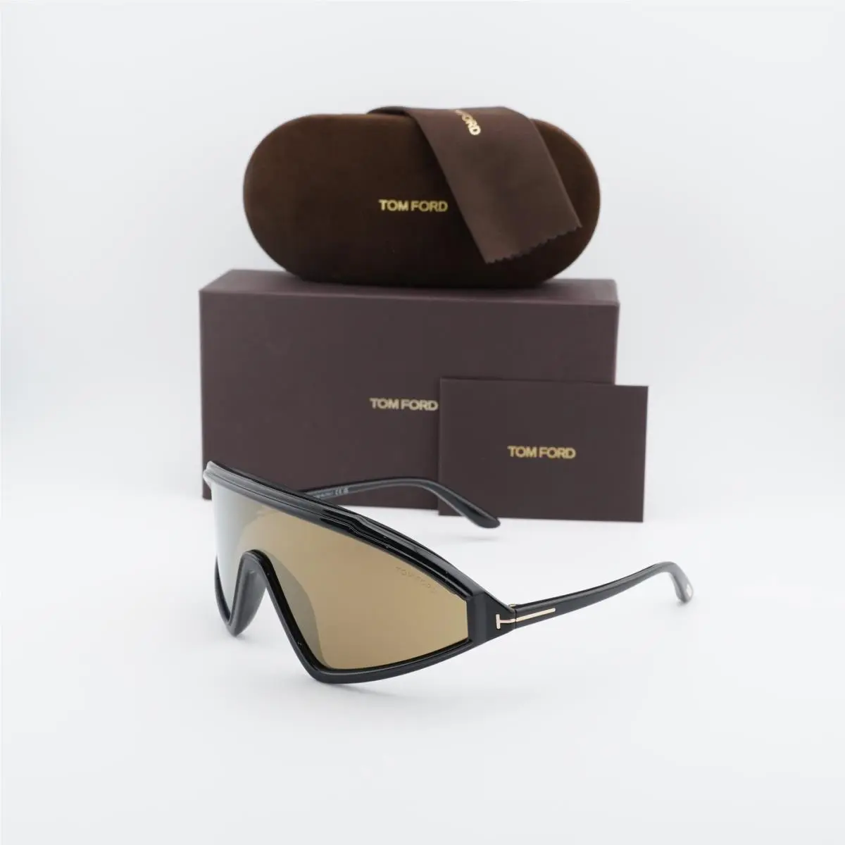 Tom Ford FT1121 01G Shiny Black/brown Mirror 99-1-120 Sunglasses