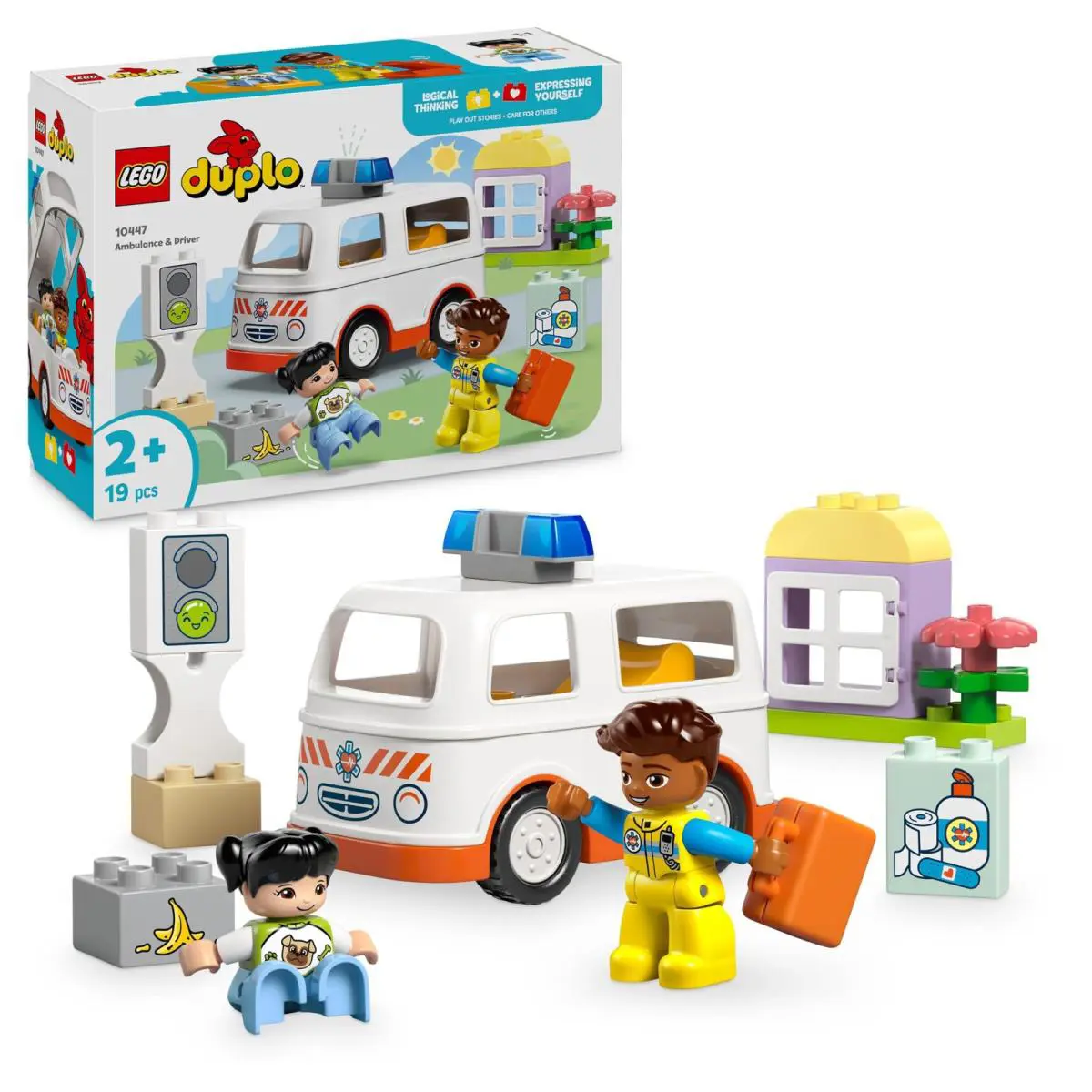 Lego Duplo Ambulance Driver - Toddler Learning Toy For 2+ Year Old Boys Girl