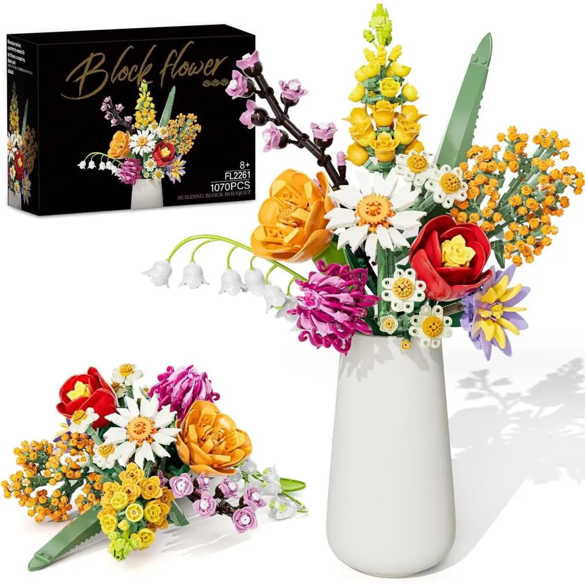 Lego Flowers Bouquet Building Set Creative Artificial Wildflowers Botanical