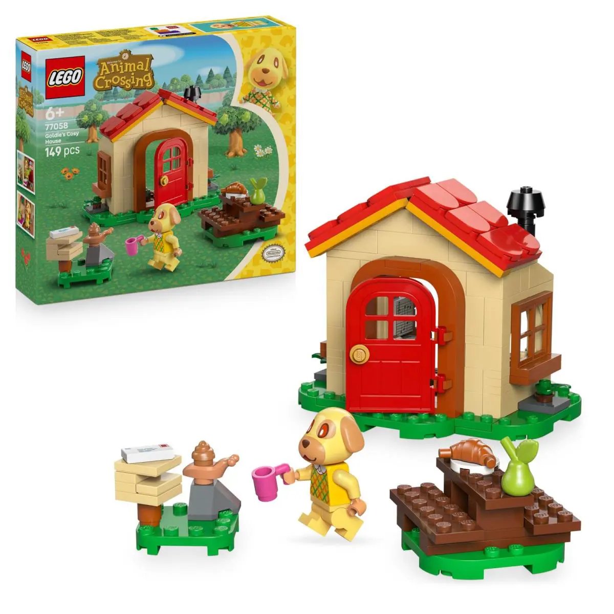 Lego Animal Crossing Goldie`s Cosy House Toy - Incl. a Minifigure Piano Picni
