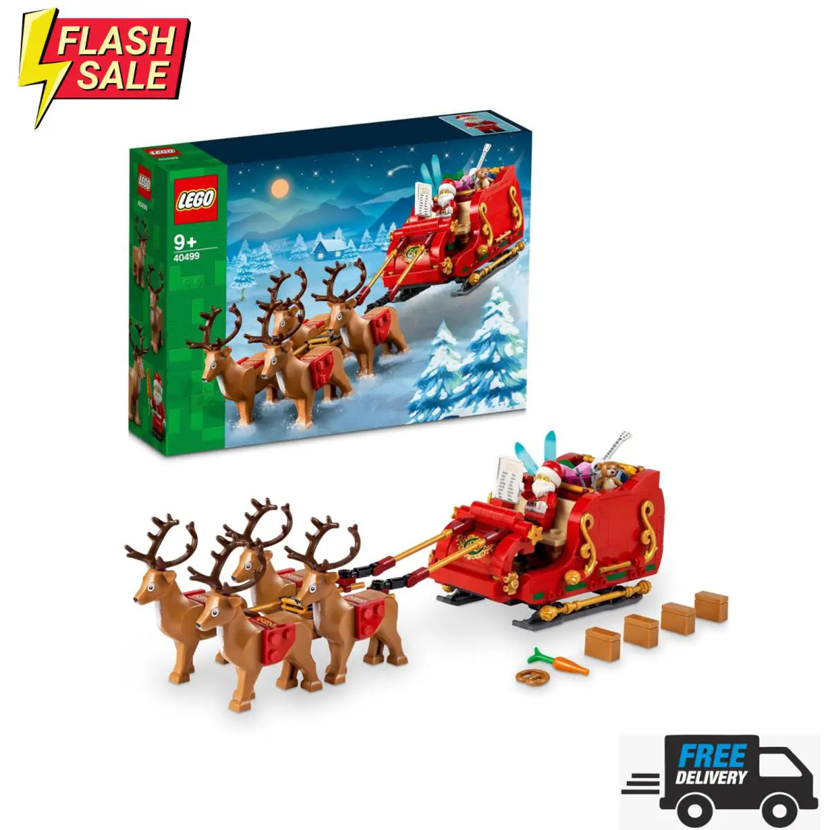 Lego Santa`s Sleigh Building Toys For Kids Boys Girls Ages 9+ Indoor Christm