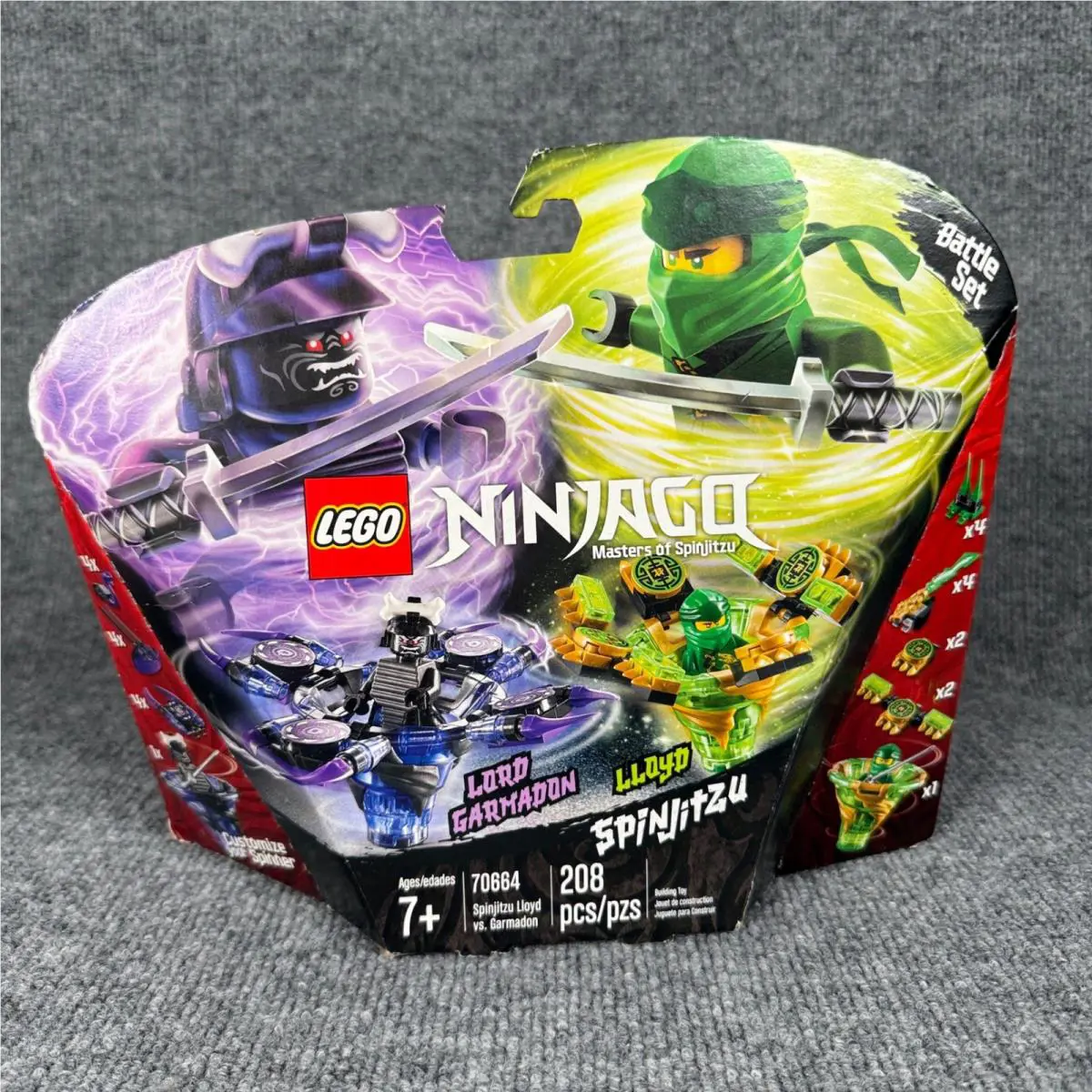 Lego Ninjago Spinjitzu Lloyd Vs. Lord Garmadon Battle Set 70664 Age 7+ 208 Pcs