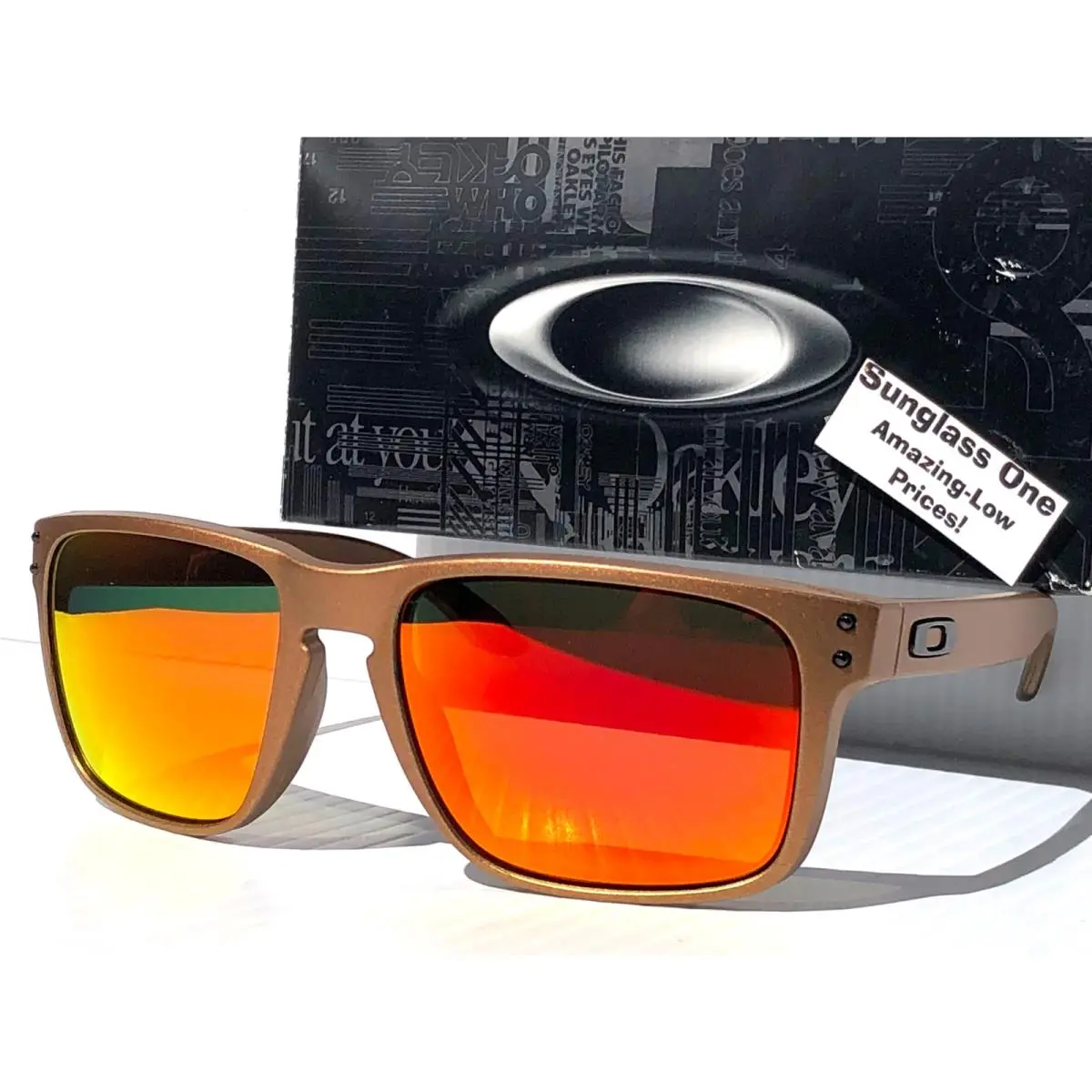 Oakley Holbrook XL Shiny Bronze Polarized Galaxy Ruby Lens Sunglass 9417-53