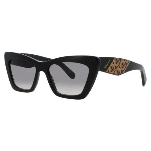 Salvatore Ferragamo SF-1081SCP 001 Black Sunglasses with Grey Lenses