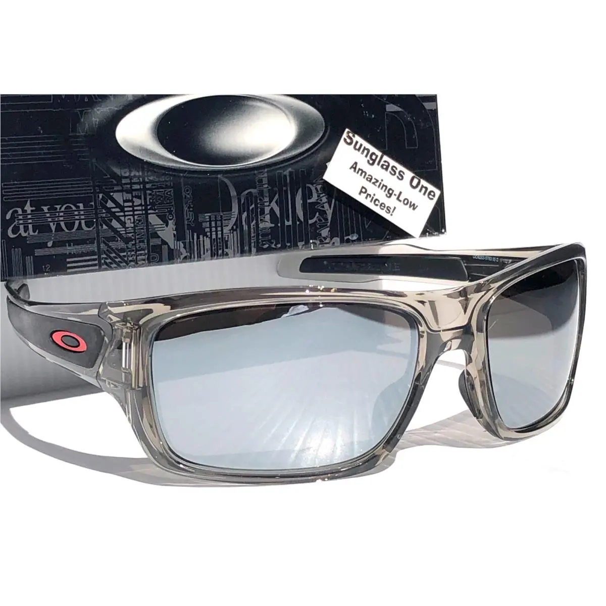 Oakley Turbine Grey Ink Polarized Galaxy Chrome Lens Sunglass 9263-57