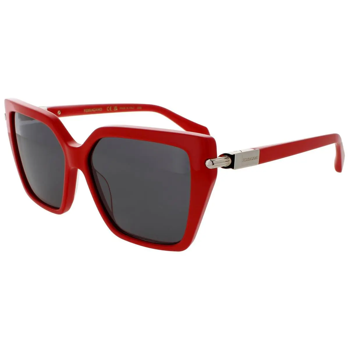 Salvatore Ferragamo SF SF1106S 600 Sunglasses Red Frame Grey Gradient Lens 57 mm