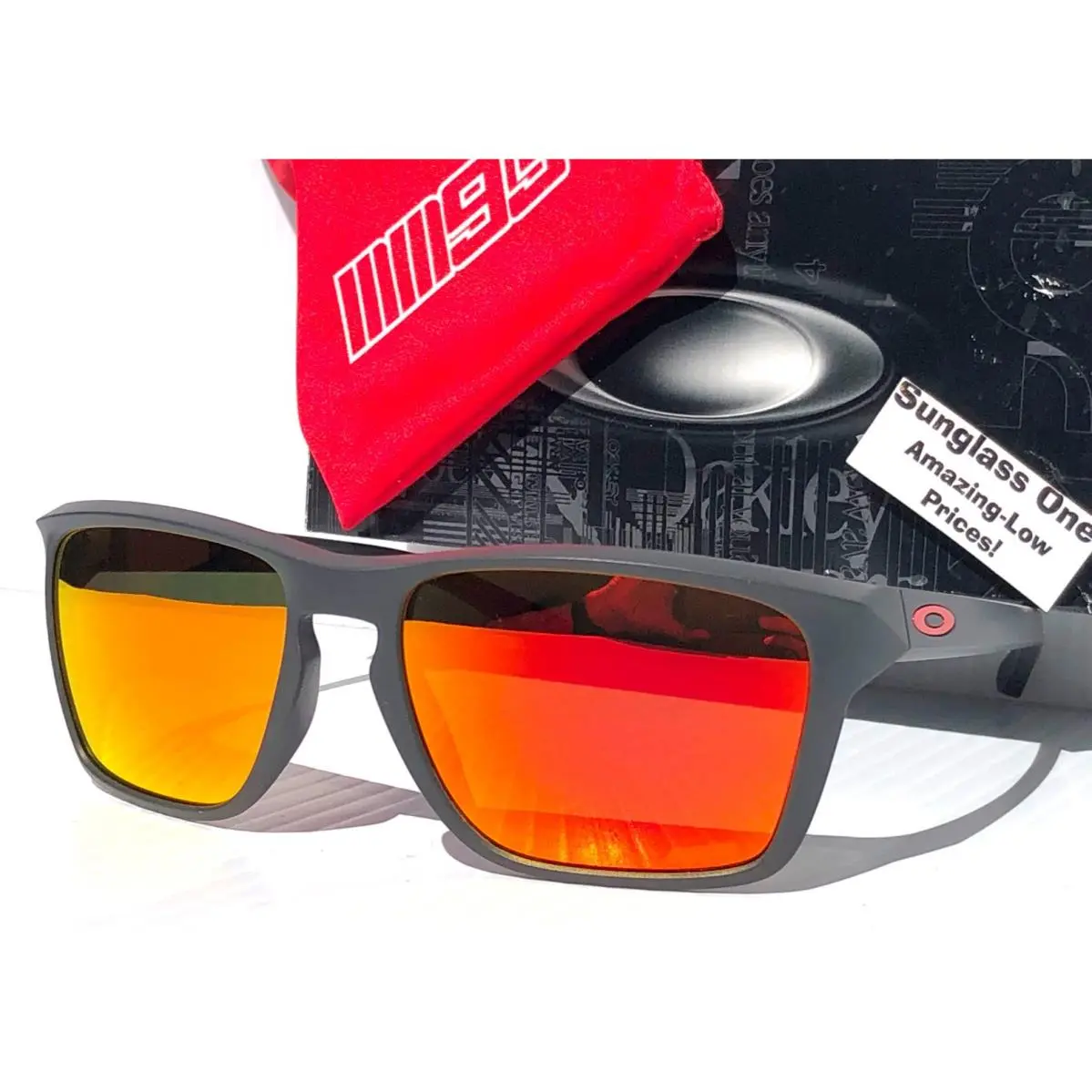 Oakley Sylas Matte Carbon MM93 Prizm Ruby Mirror Lens Sunglass 9448-40