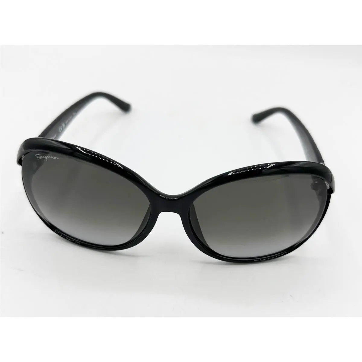 Salvatore Ferragamo SF 770SA 001 Oval Sunglasses 61MM Black Gray