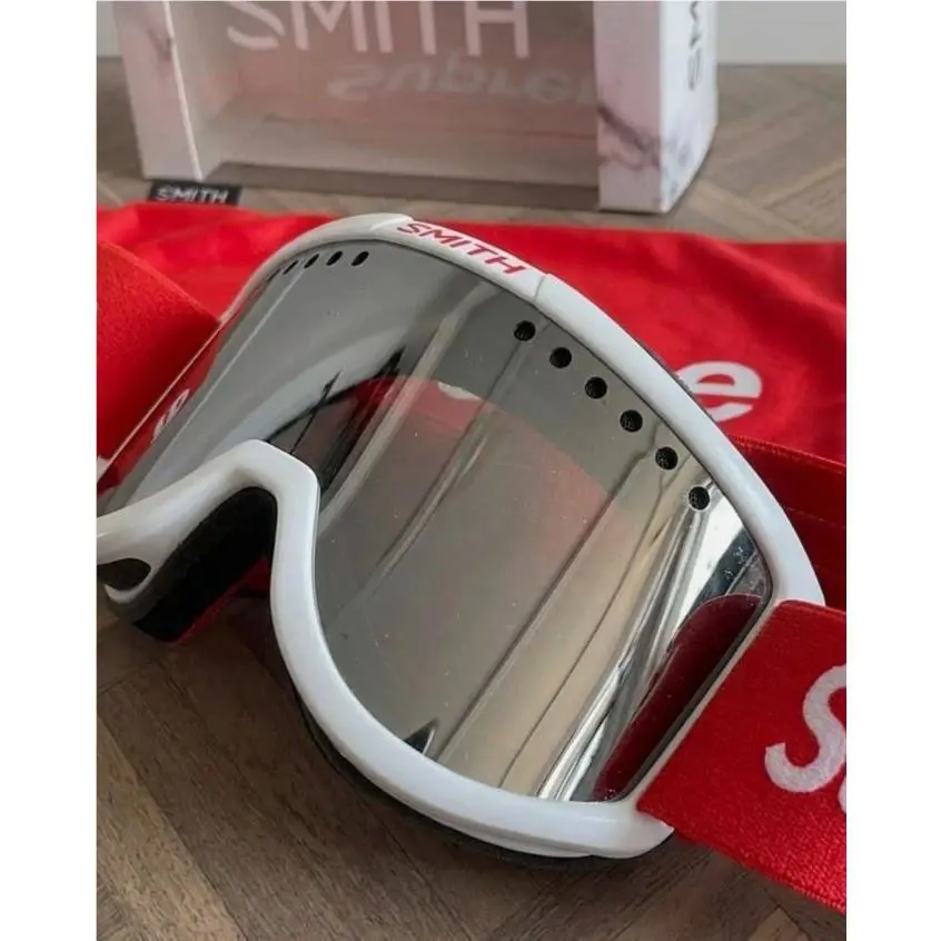 On Supreme x Smith FW15 White Goggles Ski Snowboard Motocross Atv Dirt Bike