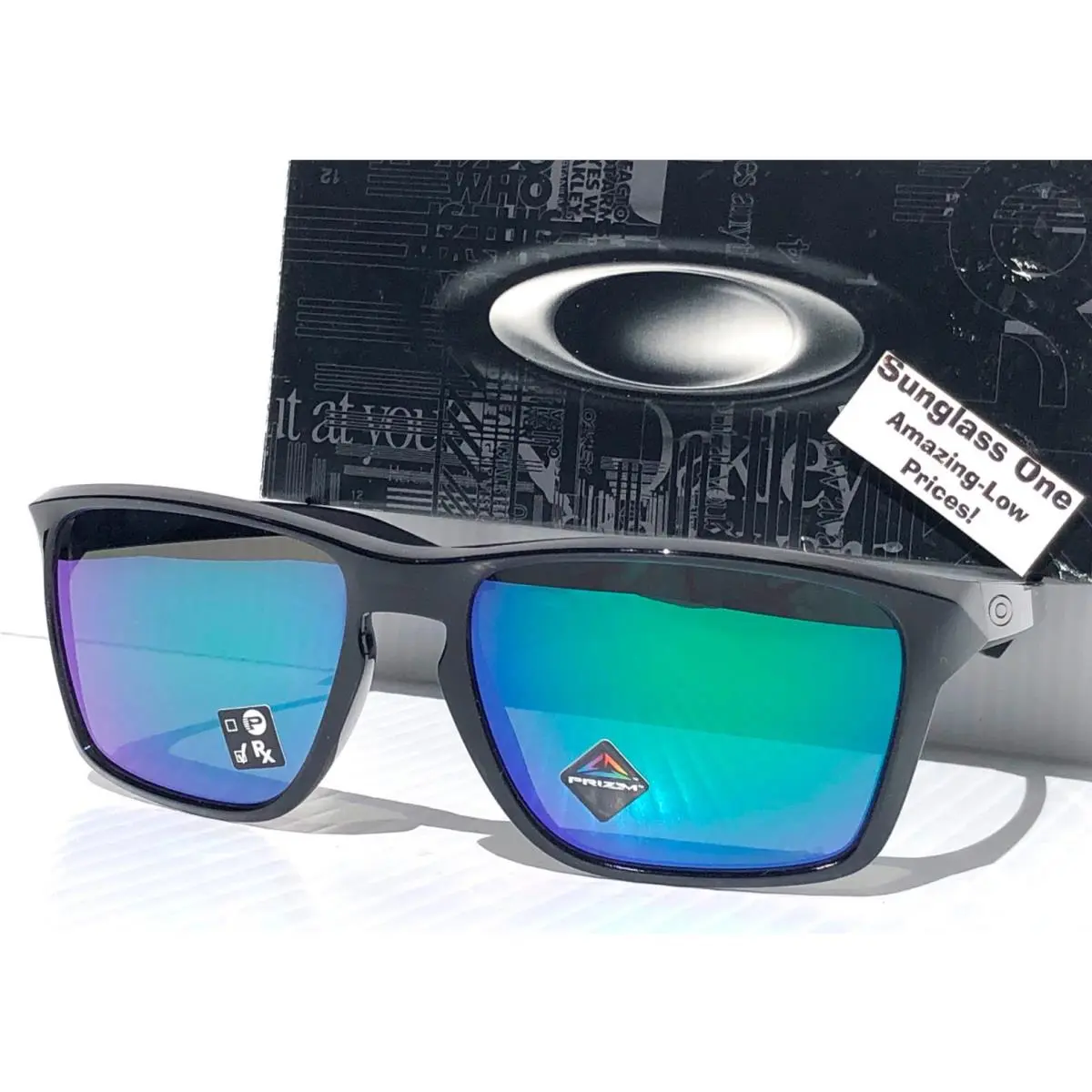 Oakley Sylas XL Shiny Black Prizm Jade Lens Sunglass 9448-18