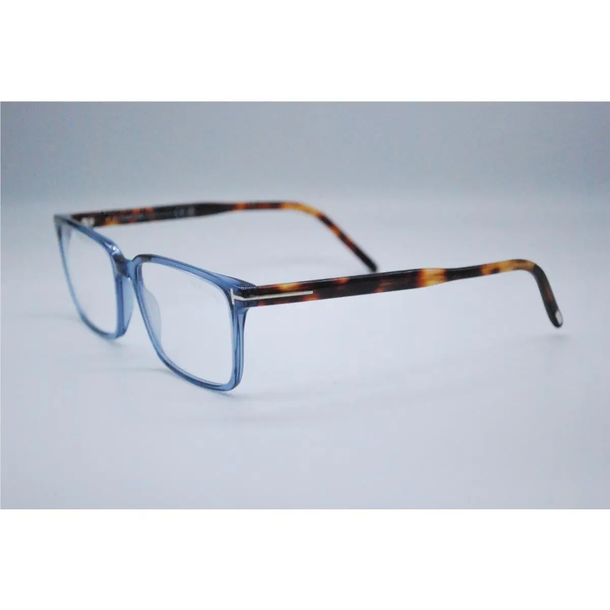 Tom Ford TF 5802-B 090 Shiny Blue Havana Eyeglasses Frames 55-17