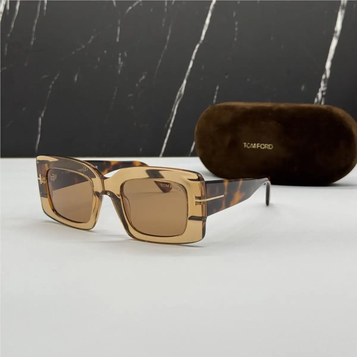 Tom Ford Brigitta TF1188 45E Havana/brown Women Square Sunglasses Tom Ford F
