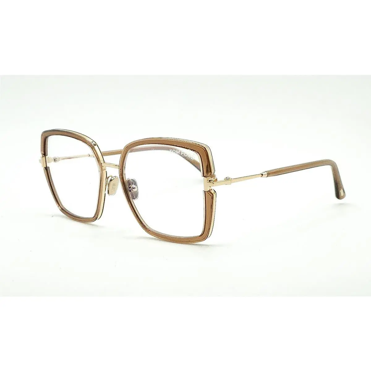 Tom Ford TF 5985-B Eyeglasses 045 Brown-gold Size 55