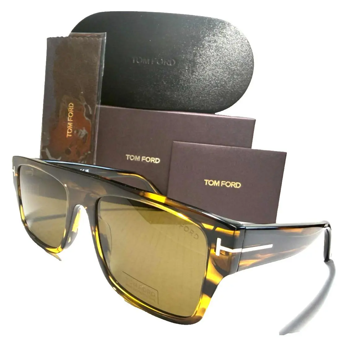 Tom Ford DUNNING-02 TF907 48J Brown Tortoise/brown Lens Authent Sunglasses 55-19