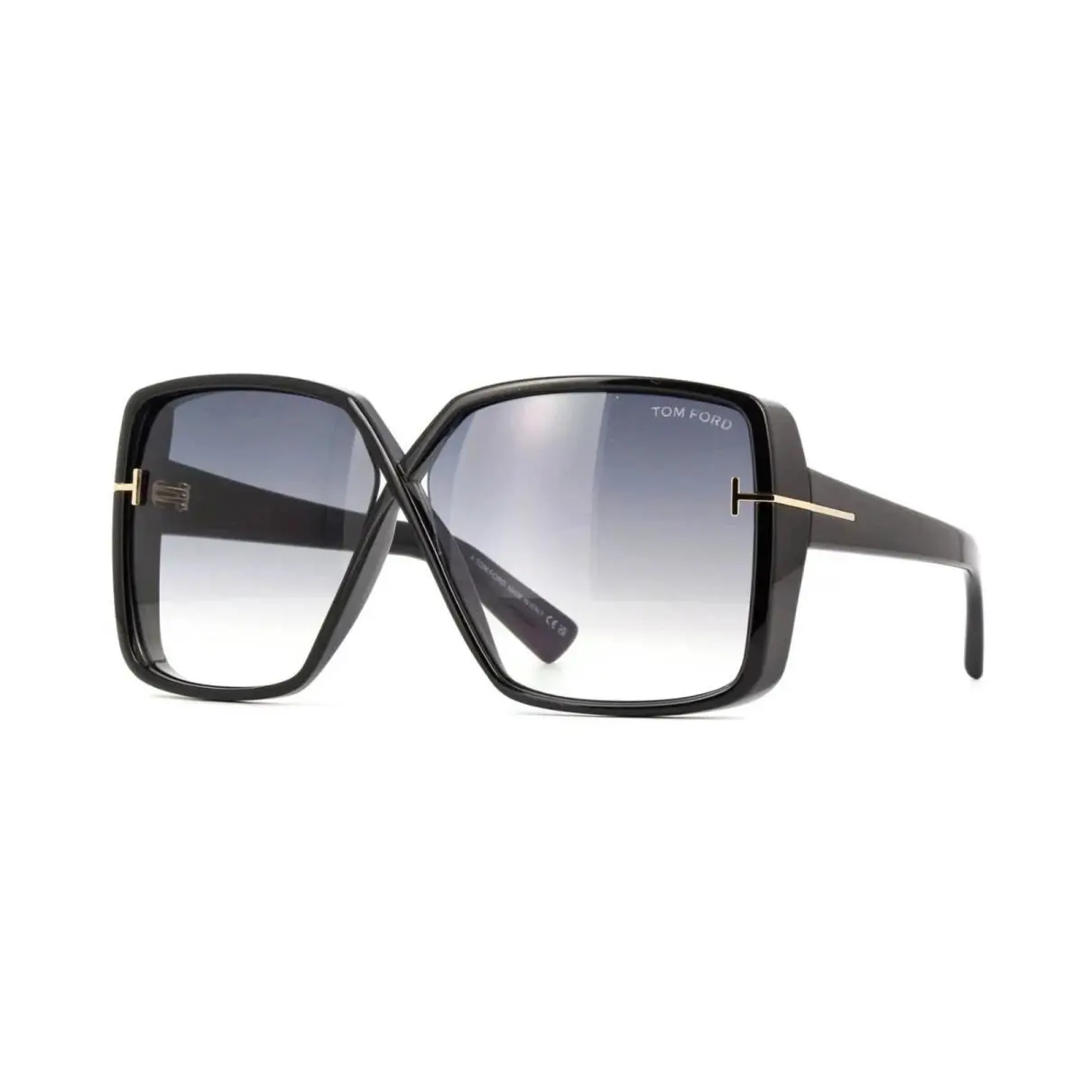Tom Ford Yvonne FT 1117 01B Sunglasses Black Grey Gradient Lens 63m