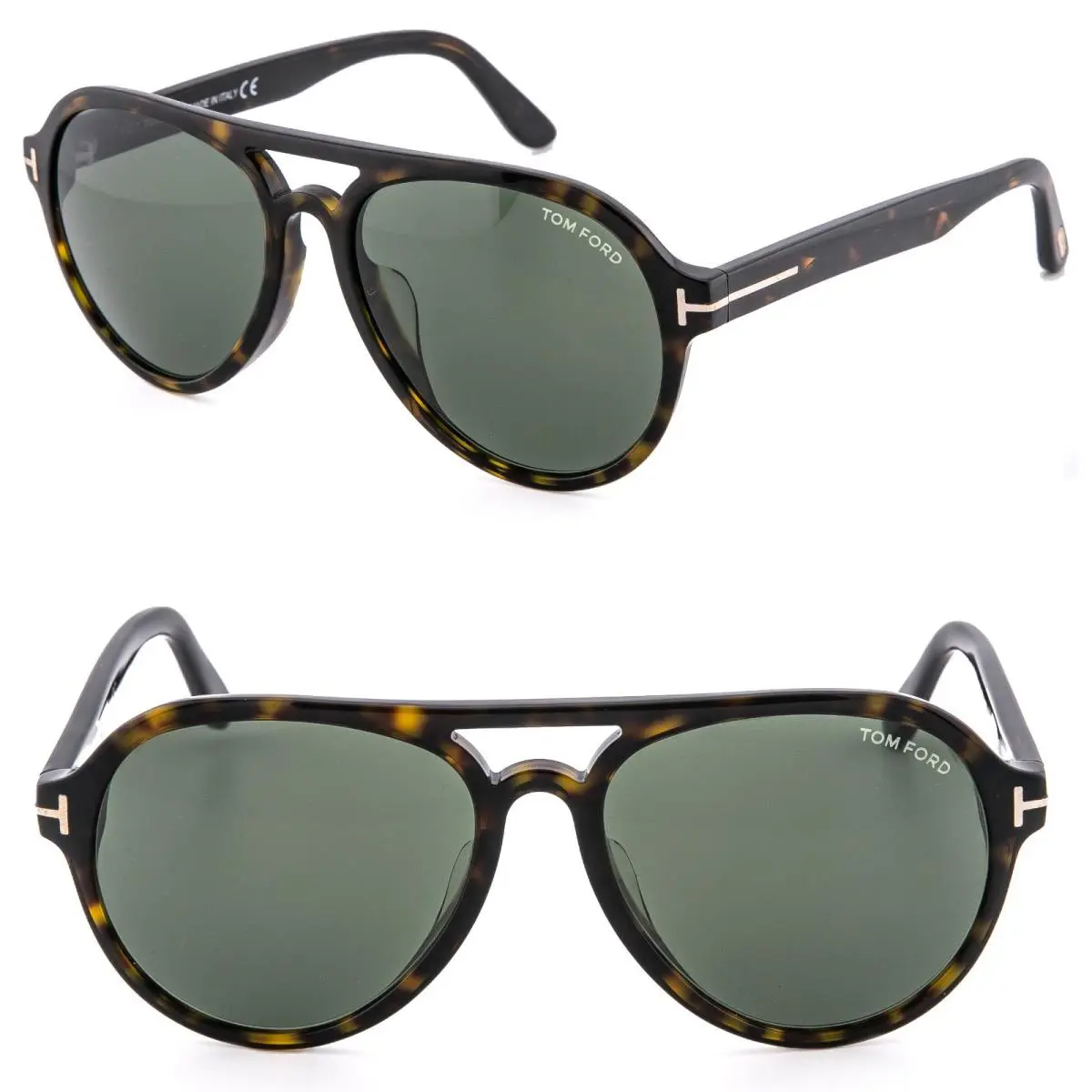 Tom Ford RORY-02 TF596 52N Havana Green Aviator Sport Sunglasses 0596 FT0596F