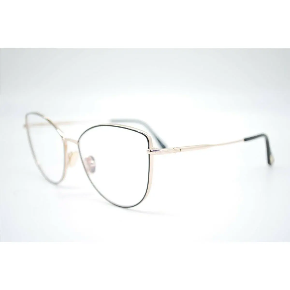 Tom Ford TF 5667-B 005 Black Gold Eyeglasses Frames 55-15