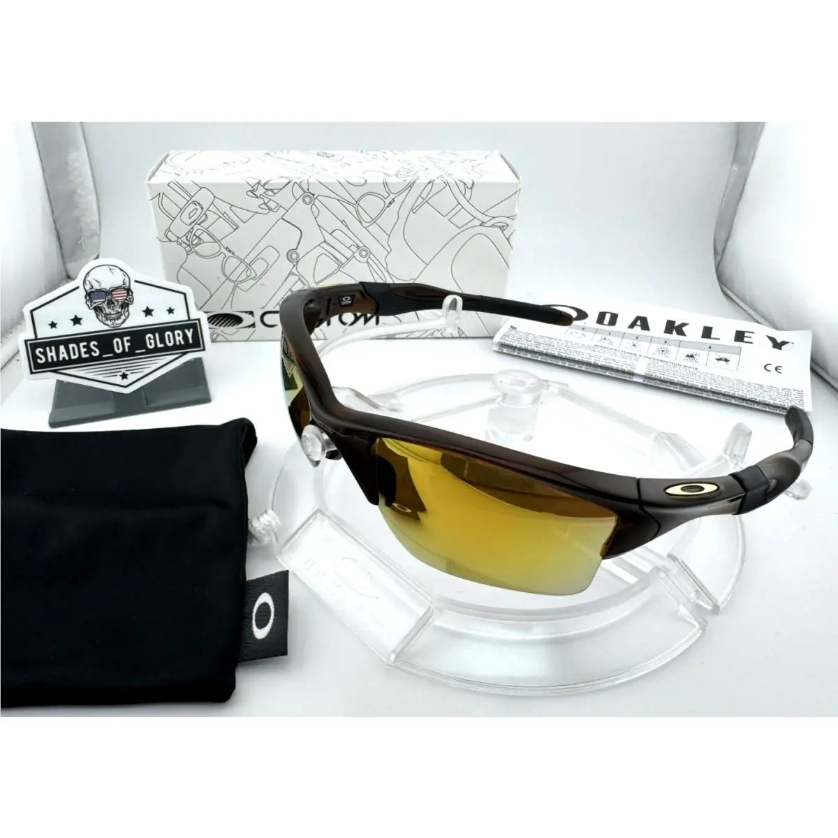 Half Jacket 2.0 XL Rootbeer Brown W/ Gold Iridium Sunglasses Custom by Oakley