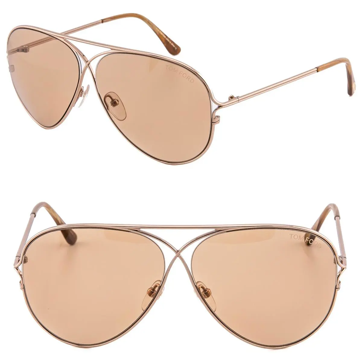 Tom Ford Tom N4 28E Rose Gold Titanium Sunglasses FT0488 Private Collection 0488