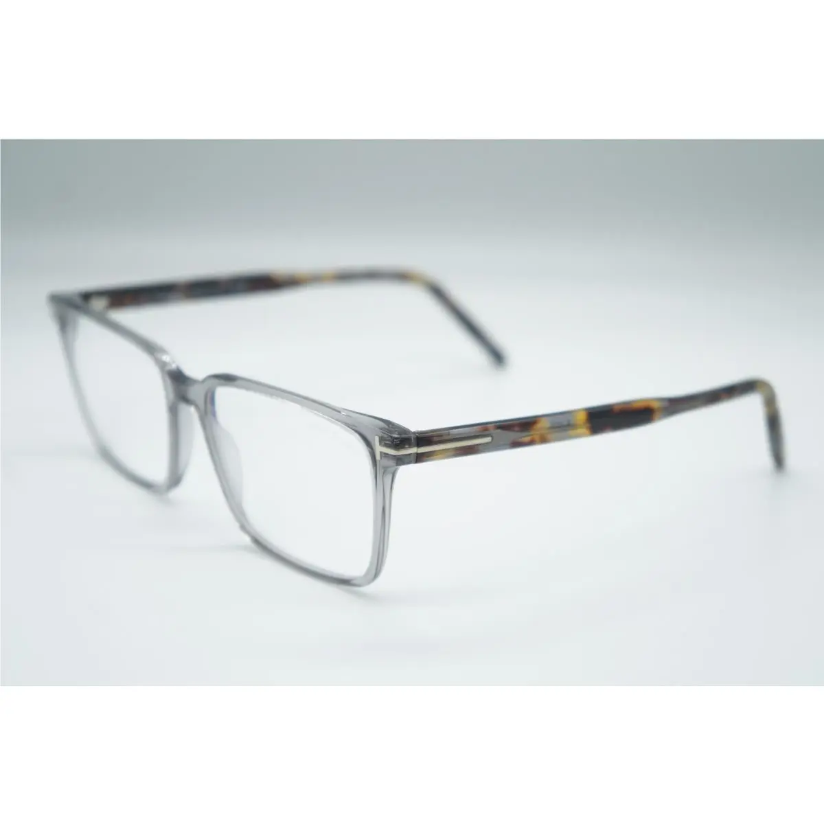 Tom Ford TF 5802-B 020 Trans Gray Havana Eyeglasses Frame 53-17
