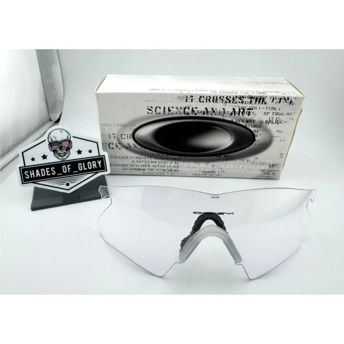 M Frame Heater Clear Lens Sunglasses Vtg Nose Piece Box 2 by Oakley