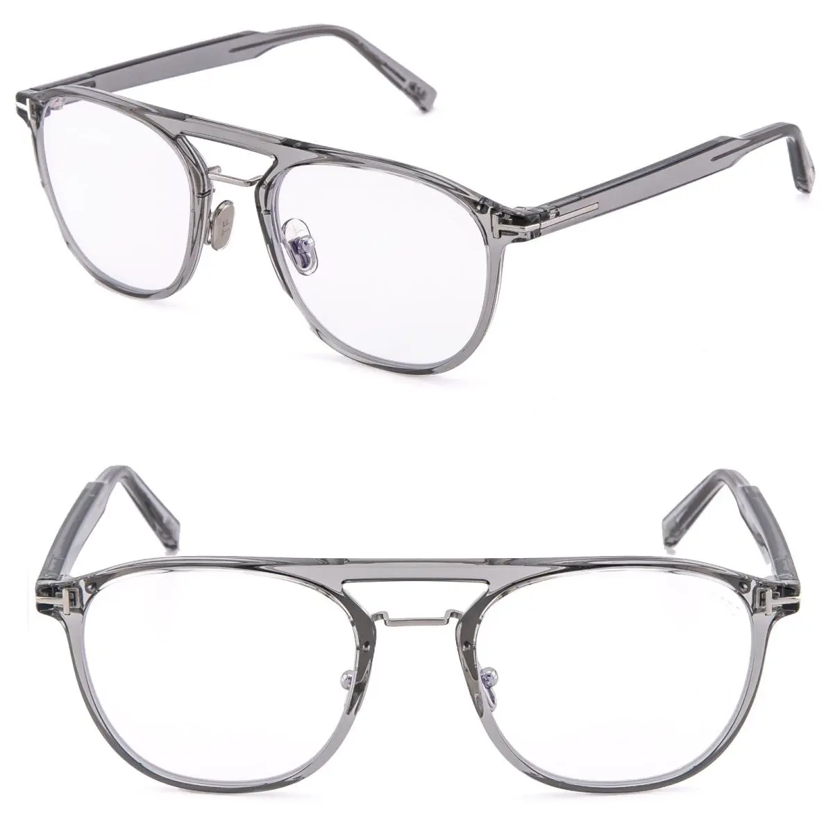 Tom Ford TF5982B 020 Crystal Gray Blue Light Block Optical Eyeglass 5982 FT5982