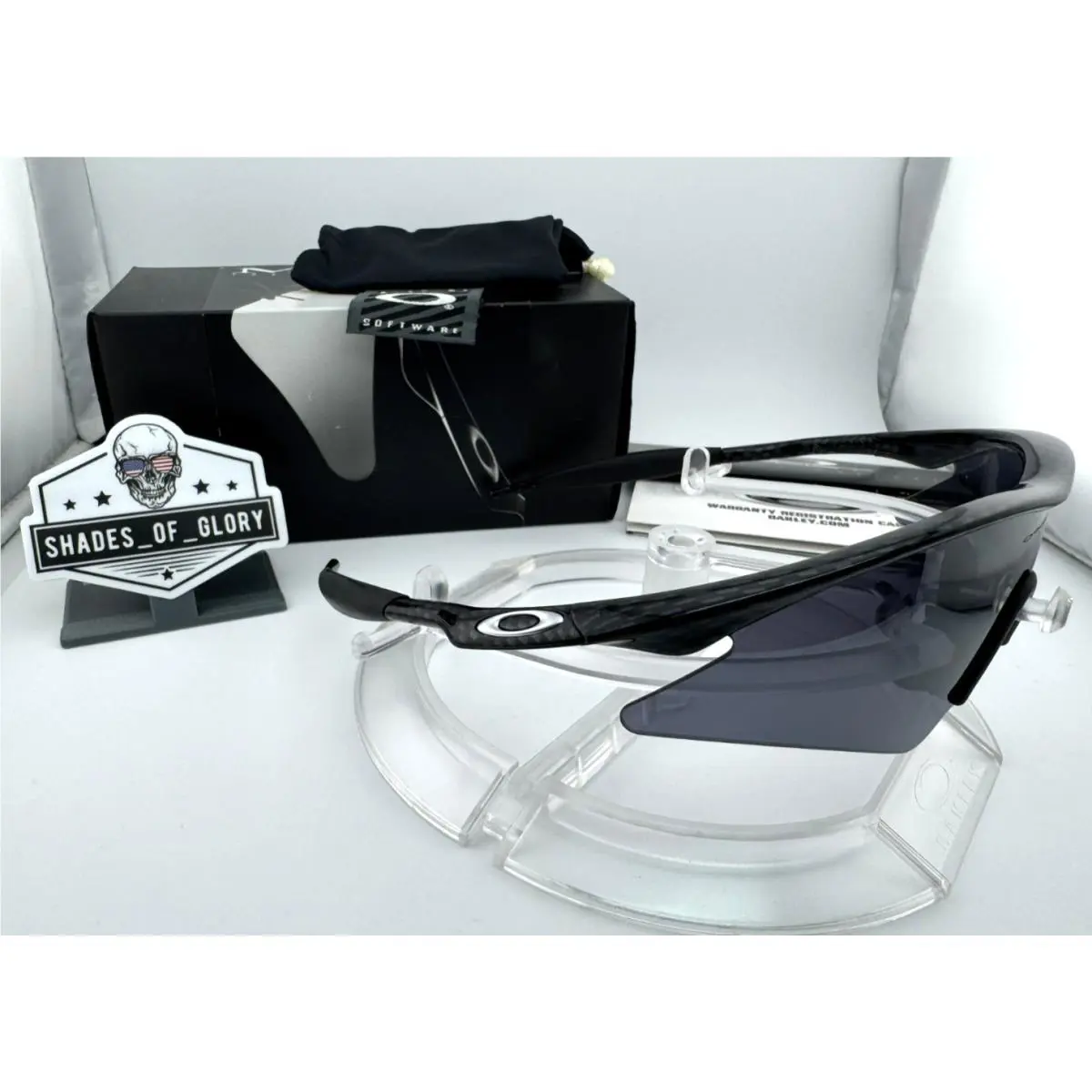 M Frame Carbon Fiber Black Iridium Sweep Sunglasses 09-126 Rare by Oakley