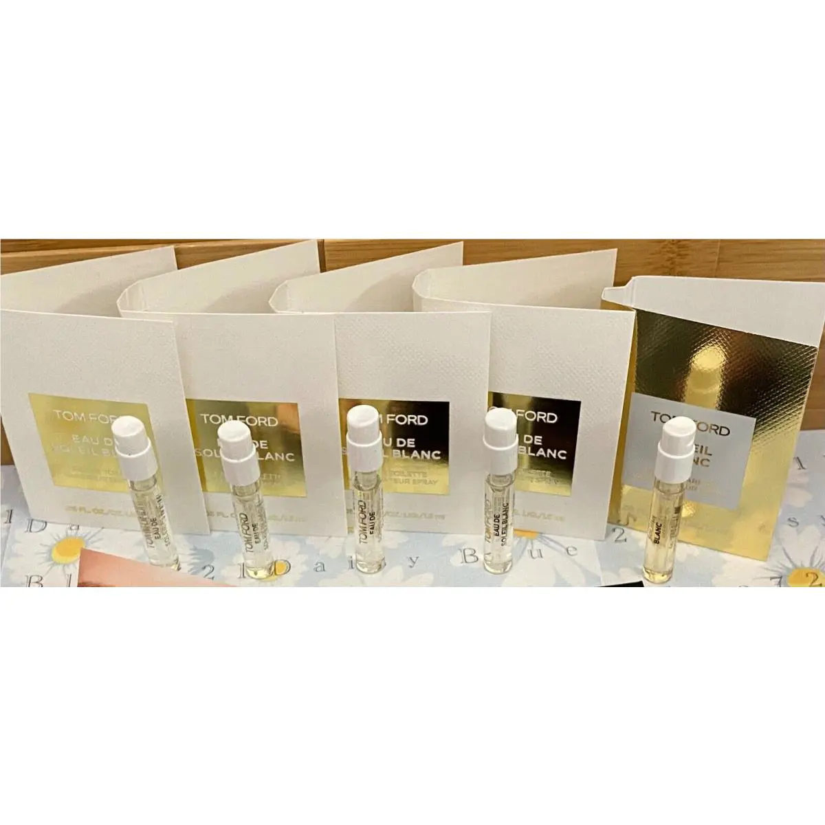 Tom Ford Soleil Blanc Eau De Parfum Edp Eau de Soleil Blanc Edt Sample Lot of 5